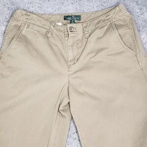 Ralph Lauren wide leg cotton olive trousers size 10